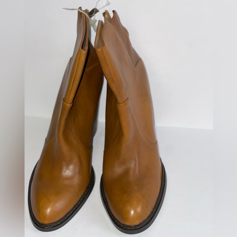 cognac Midi boots